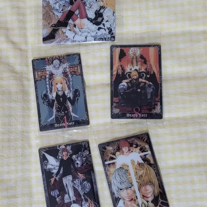 [BUNJANG] Death Note Wafer Card Bundle Set / 데스노트 웨하스카드 5종 미개봉 일괄 양도