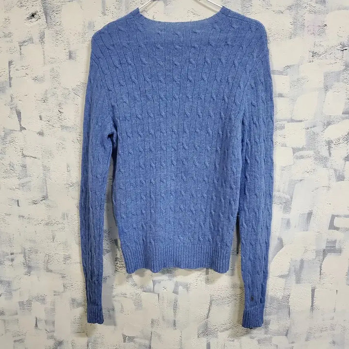 [BUNJANG] Ralph Lauren Sport Cable Knit Sweater Sky Blue L / 랄프로렌 스포츠 꽈베기 니트 스웨터 하늘색 L