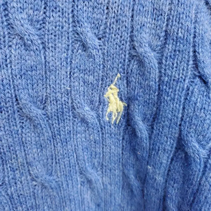 [BUNJANG] Ralph Lauren Sport Cable Knit Sweater Sky Blue L / 랄프로렌 스포츠 꽈베기 니트 스웨터 하늘색 L