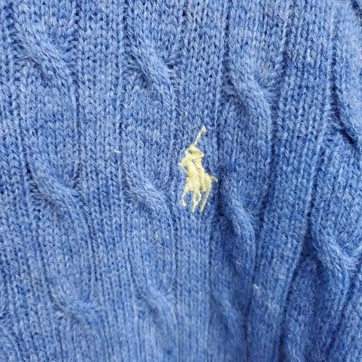 [BUNJANG] Ralph Lauren Sport Cable Knit Sweater Sky Blue L / 랄프로렌 스포츠 꽈베기 니트 스웨터 하늘색 L