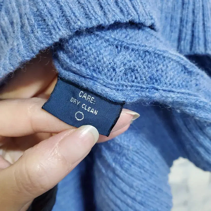 [BUNJANG] Ralph Lauren Sport Cable Knit Sweater Sky Blue L / 랄프로렌 스포츠 꽈베기 니트 스웨터 하늘색 L