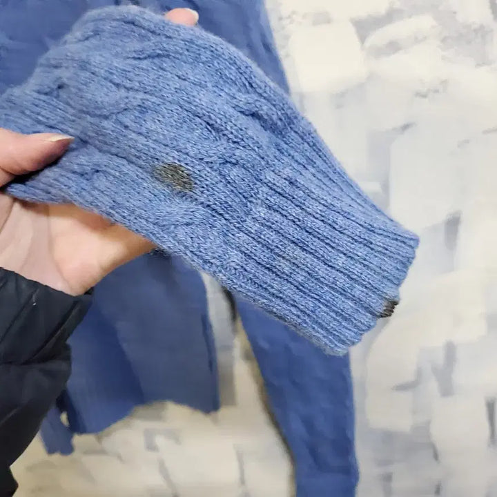 [BUNJANG] Ralph Lauren Sport Cable Knit Sweater Sky Blue L / 랄프로렌 스포츠 꽈베기 니트 스웨터 하늘색 L