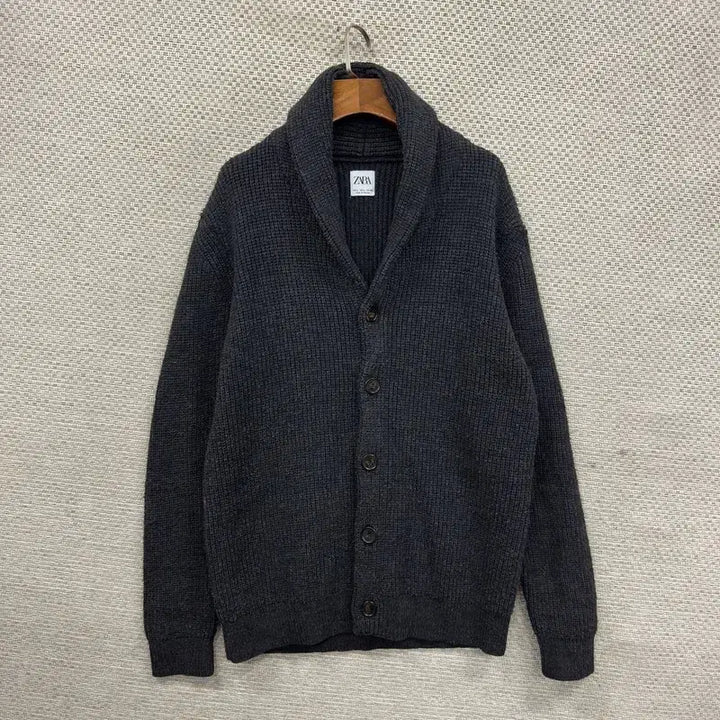 [BUNJANG] ZARA Casual Wool Shawl Collar Knit Cardigan L / 자라 ZARA 캐주얼 숄카라 울 니트 가디건 L A07290