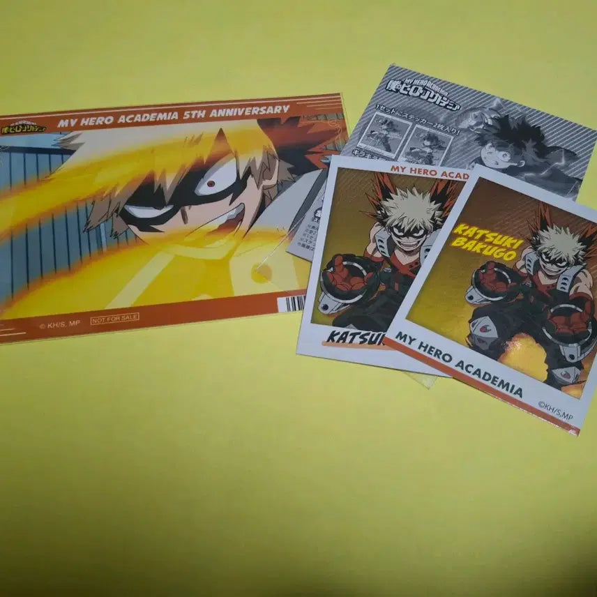 [BUNJANG] My Hero Academia Bakugo Photo &amp; Metal Sticker Set / 히로아카 바쿠고 사진 + 메탈스티커