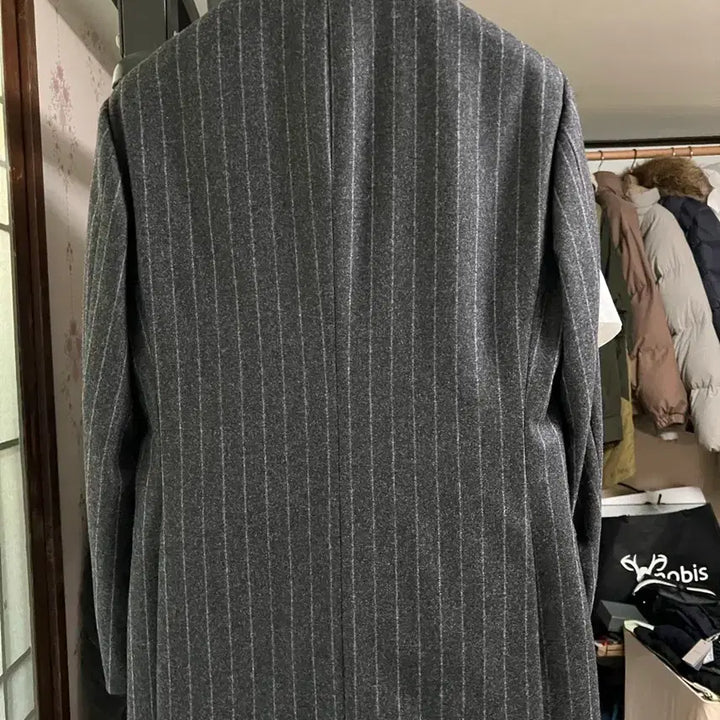 [BUNJANG] Ring Jacket Canclico Flannel Stripe Suit / 링자켓 / 까노니코 플란넬 스트라이프 수트 / 48