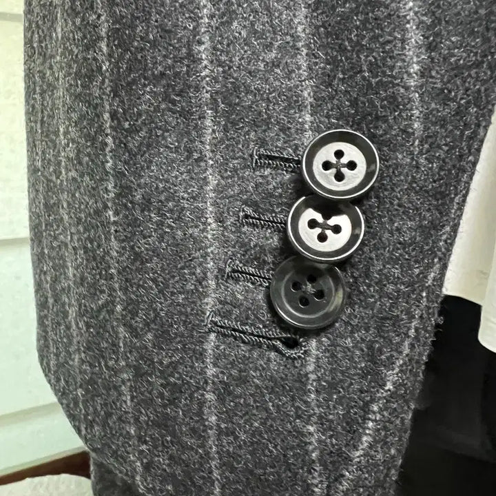 [BUNJANG] Ring Jacket Canclico Flannel Stripe Suit / 링자켓 / 까노니코 플란넬 스트라이프 수트 / 48