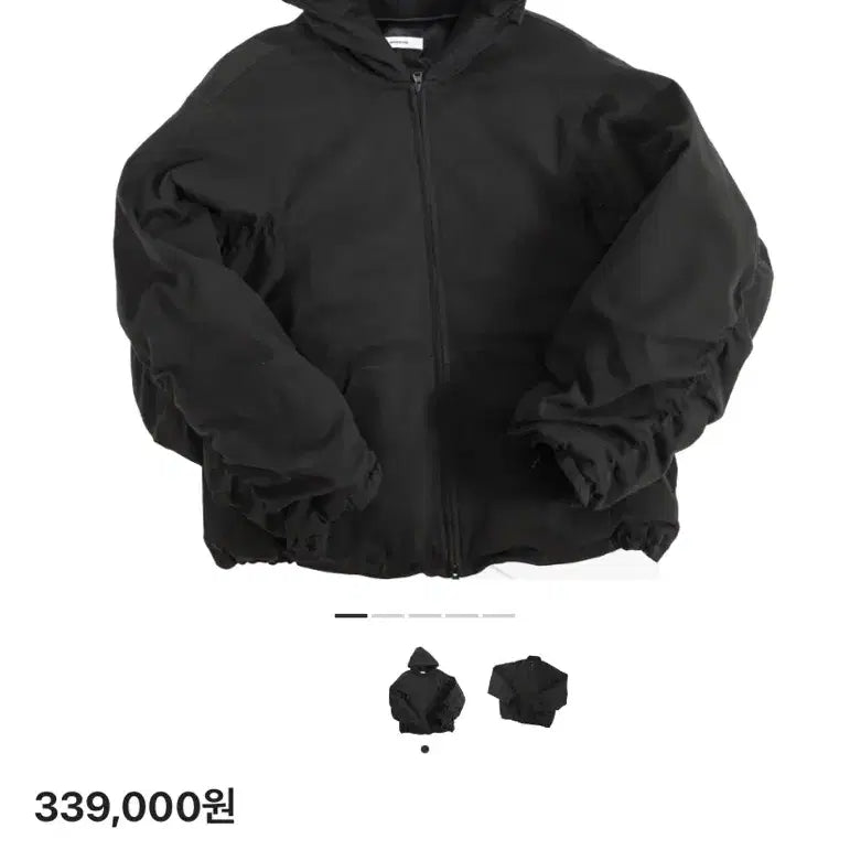 [BUNJANG] Nonode Moleskin Shirring Bomber Jacket Black / [1] 논노드 몰스킨 셔링 봄버 블랙