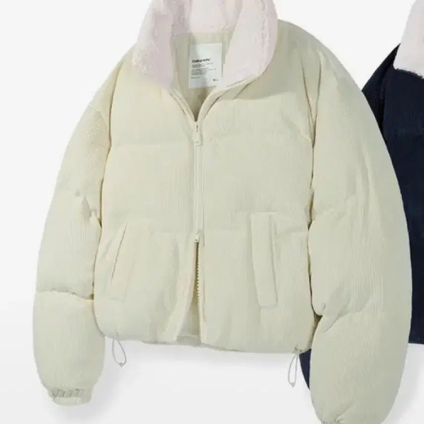 [BUNJANG] Corduroy Short Padded Jacket Ivory / 코듀로이 숏패딩 아이보리