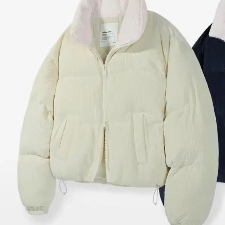 [BUNJANG] Corduroy Short Padded Jacket Ivory / 코듀로이 숏패딩 아이보리
