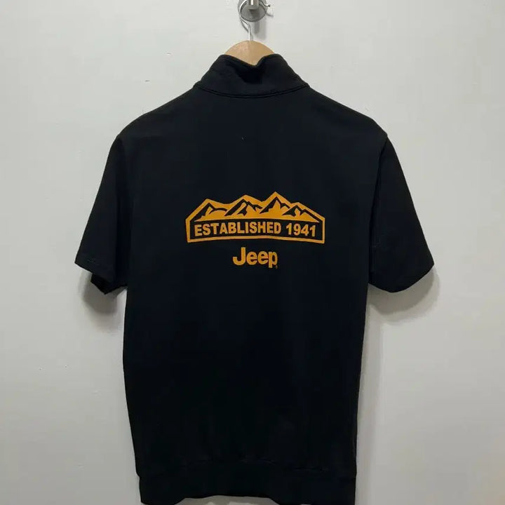 [BUNJANG] Jeep 반팔 집업 티셔츠 블랙 M / Jeep 반팔 집업 티셔츠 블랙 M