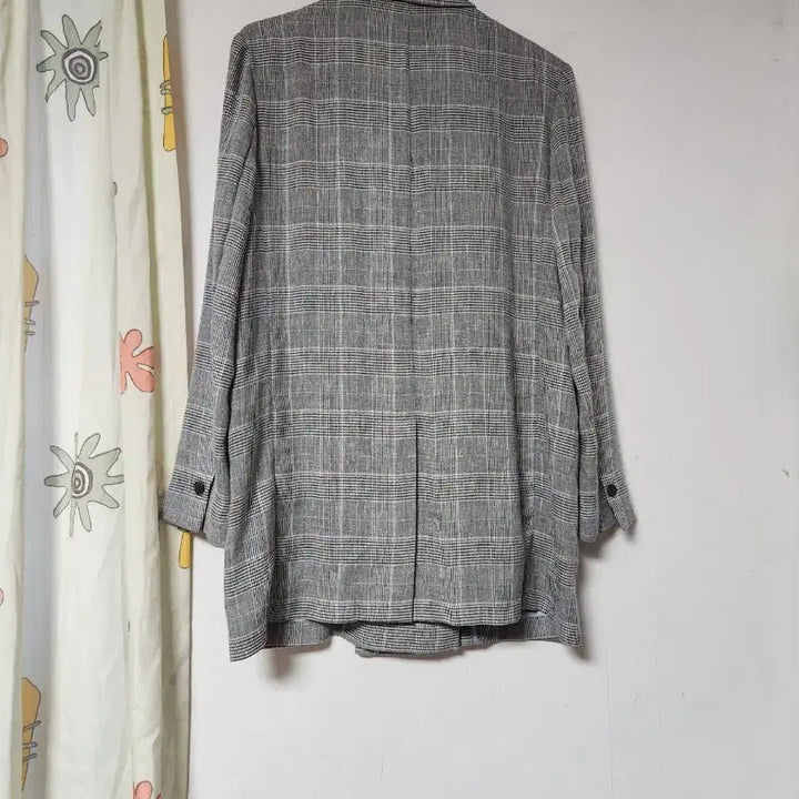 [BUNJANG] Plastic Island Check Double Jacket (S) / 플라스틱아일랜드 마 체크 더블 자켓S