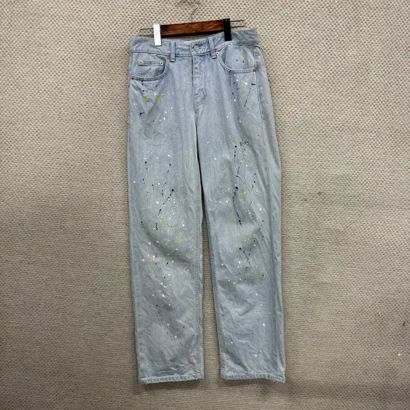[BUNJANG] Fatalism Painting Light Blue Denim Jeans / 페이탈리즘 페인팅 연청 데님 청바지 44 A07298