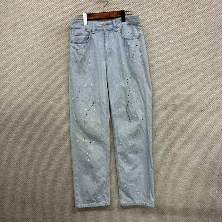 [BUNJANG] Fatalism Painting Light Blue Denim Jeans / 페이탈리즘 페인팅 연청 데님 청바지 44 A07298
