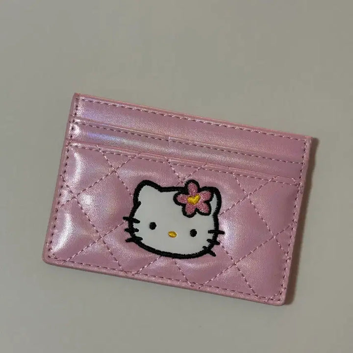 [BUNJANG] Sanrio Hello Kitty 50th Anniversary Quilted Card Wallet / 산리오 헬로키티 50주년 퀼팅 카드지갑