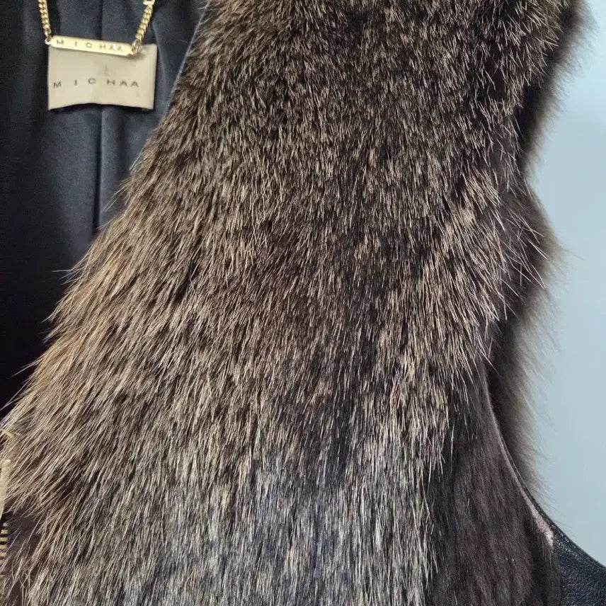 [BUNJANG] MICHAA Fox Fur Leather Vest / 미샤 MICHAA 폭스퍼 양가죽 베스트