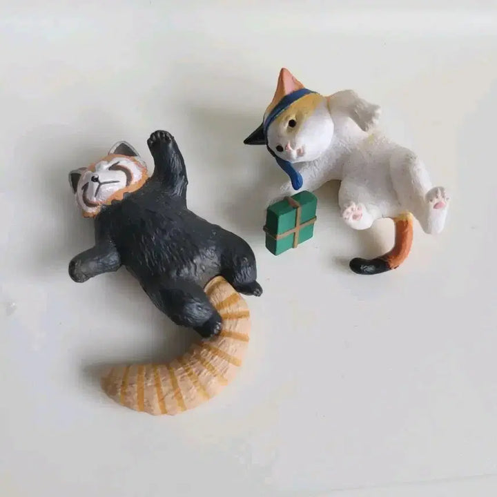 [SOLD OUT] 고양이 너구리 피규어 2개 장식용 소품