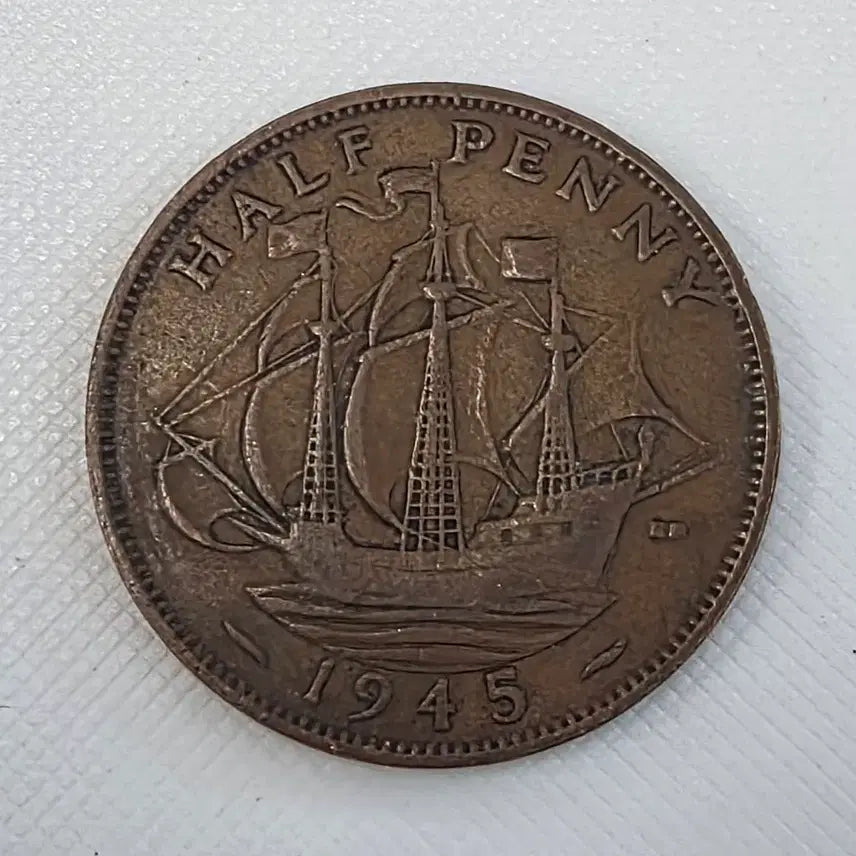 [BUNJANG] British Half Penny 1945 Coin / [희귀]영국 하프페니 1945년 동전 zk-1572
