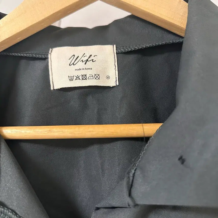 [BUNJANG] String Crop Bomber Jacket Charcoal / 스트링 크롭봄자켓 차콜