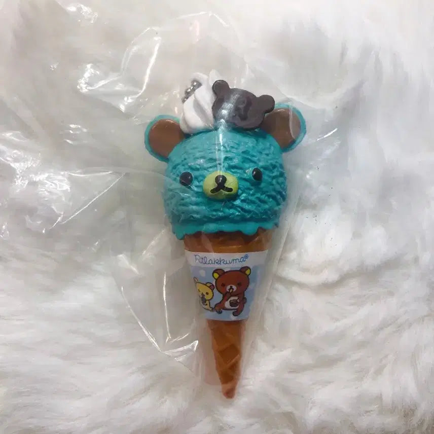 [BUNJANG] San-X Rilakkuma Ice Cream Keychain / 산엑스 리락쿠마 아이스크림 키링 (볼펜X)