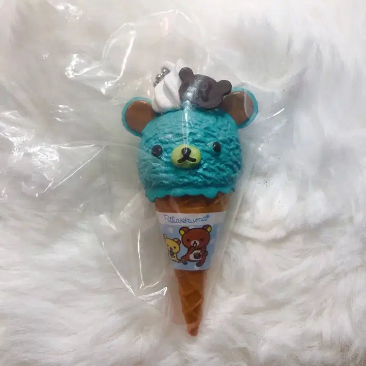 [BUNJANG] San-X Rilakkuma Ice Cream Keychain / 산엑스 리락쿠마 아이스크림 키링 (볼펜X)