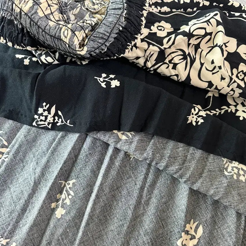 [BUNJANG] Floral Pattern Long Skirt - Size 66 / 플라워 패턴 롱 스커트66사이즈