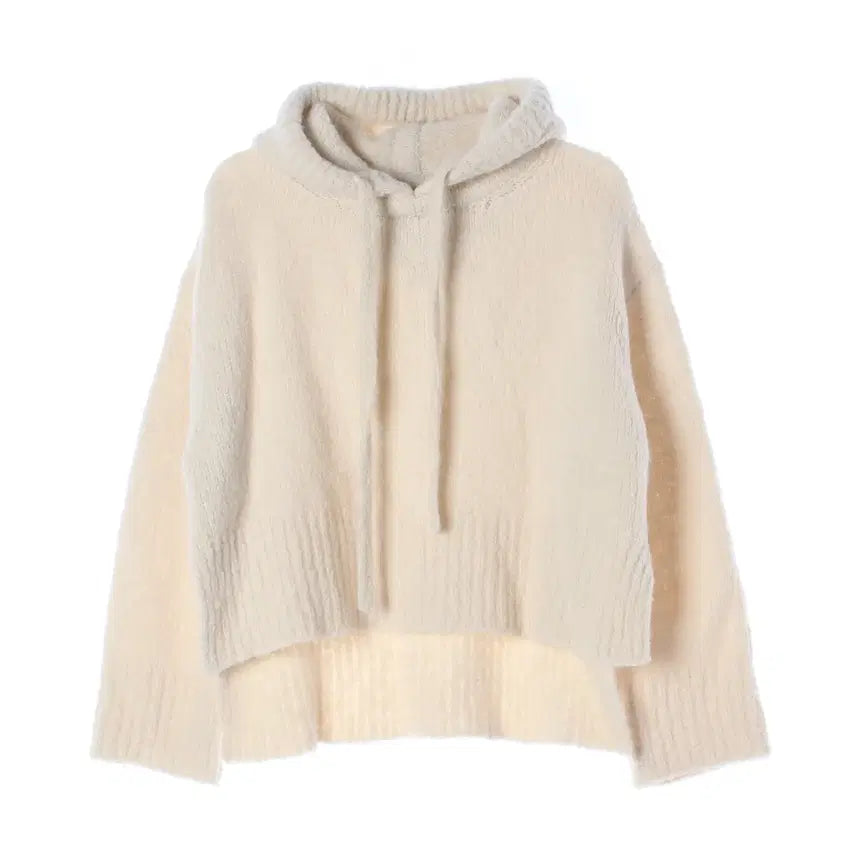 [BUNJANG] R2W Alpaca Butera Crop Knit Hoodie / 알투더블유 R2W 알파카 부테라 후디 크롭 니트