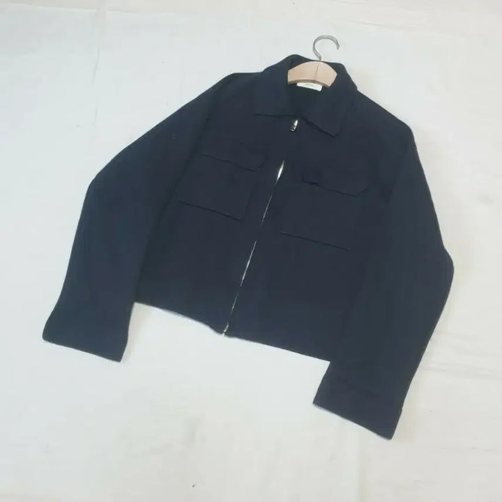 [BUNJANG] Lamelei Dark Navy Knit Zip-Up Jacket / 라메레이 다크네이비 니트 집업 자켓