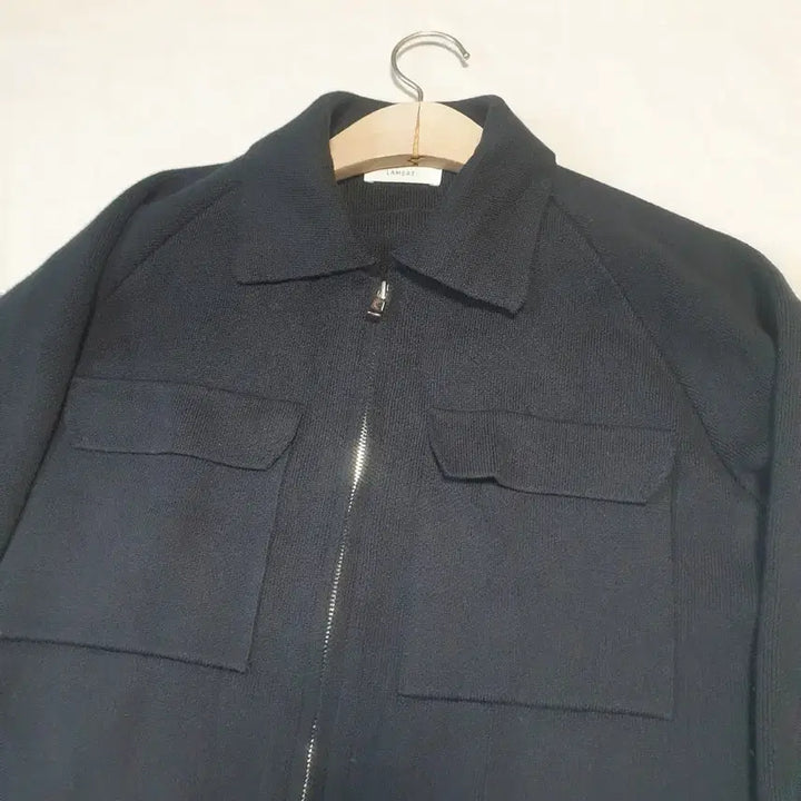 [BUNJANG] Lamelei Dark Navy Knit Zip-Up Jacket / 라메레이 다크네이비 니트 집업 자켓