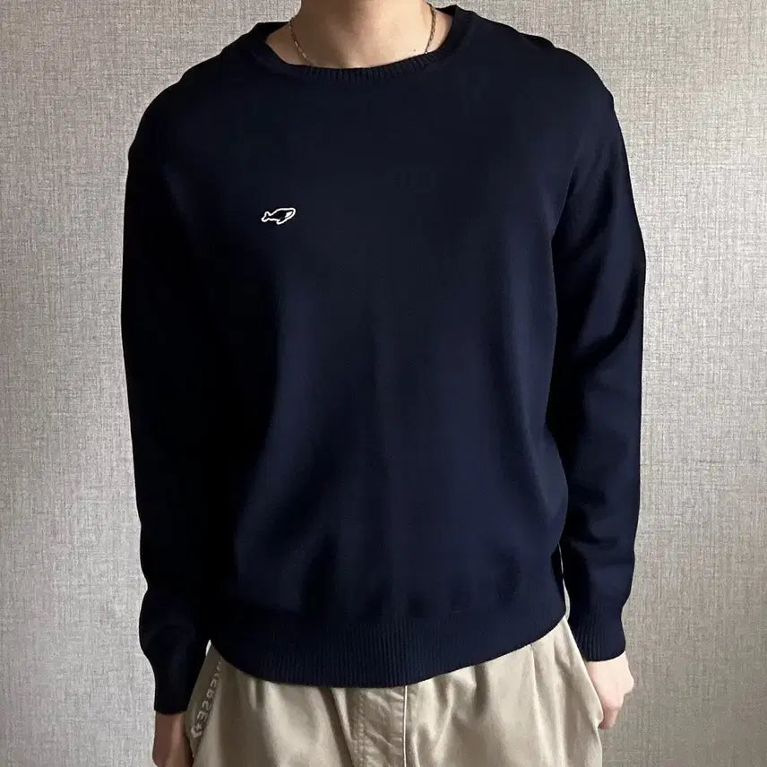 [BUNJANG] NEITHERS Small Logo Round Knit / NEITHERS 네이더스 스몰로고 라운드 니트