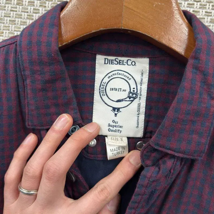 [BUNJANG] Diesel Vintage Check Long Sleeve Shirt S / 디젤 빈티지 체크 긴팔 셔츠 S A07283