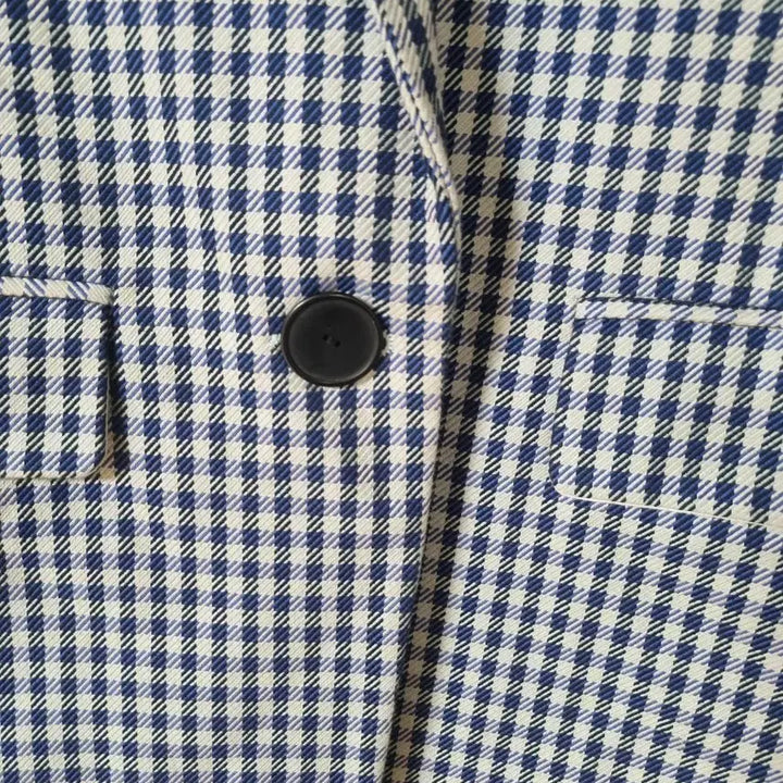 [BUNJANG] Sandro Check Pattern Blazer Jacket / 산드로 체크무늬 여성 블레이저 자켓