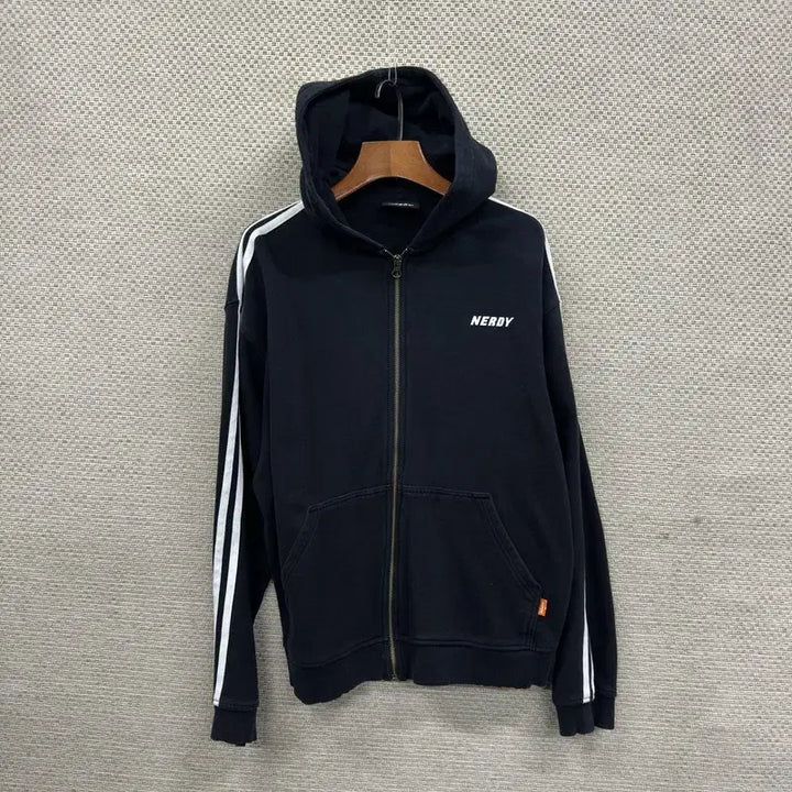 [BUNJANG] Nerdy Oversized Printing Logo Hoodie Zip-up (Size S) / 널디 오버핏 프린팅로고 후드집업 S A07282