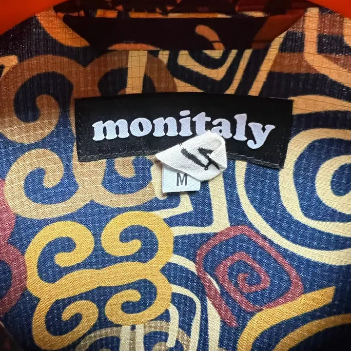 [BUNJANG] Monitaly Hawaiian Camp Shirt (Navy, Beige) - M Size / 모니탈리 하와이안 캠프 셔츠 (네이비,베이지컬러) M사이즈