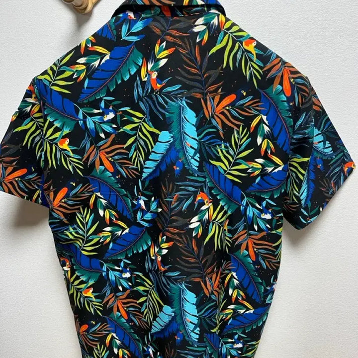 [BUNJANG] Monitaly Hawaiian Shirt (Blue, Black) - Size S / 모니탈리 하와이안 셔츠 (블루,블랙 컬러) S사이즈