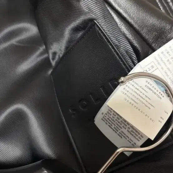 [BUNJANG] Solid Homme Leather Hooded Jacket / 솔리드옴므 후드 레더 가죽 자켓 새제품