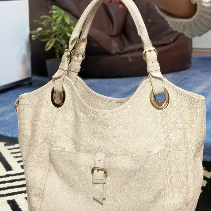 [BUNJANG] Dior Cannage Quilted Tote Bag / (정품)디올 까나쥬 퀄팅 토드백(숄더백)
