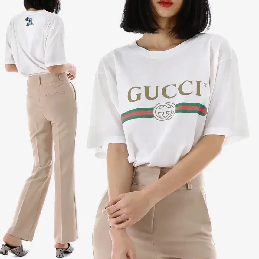 [BUNJANG] Gucci Logo T-shirt / [새상품] 구찌 띠로고 반팔 xs