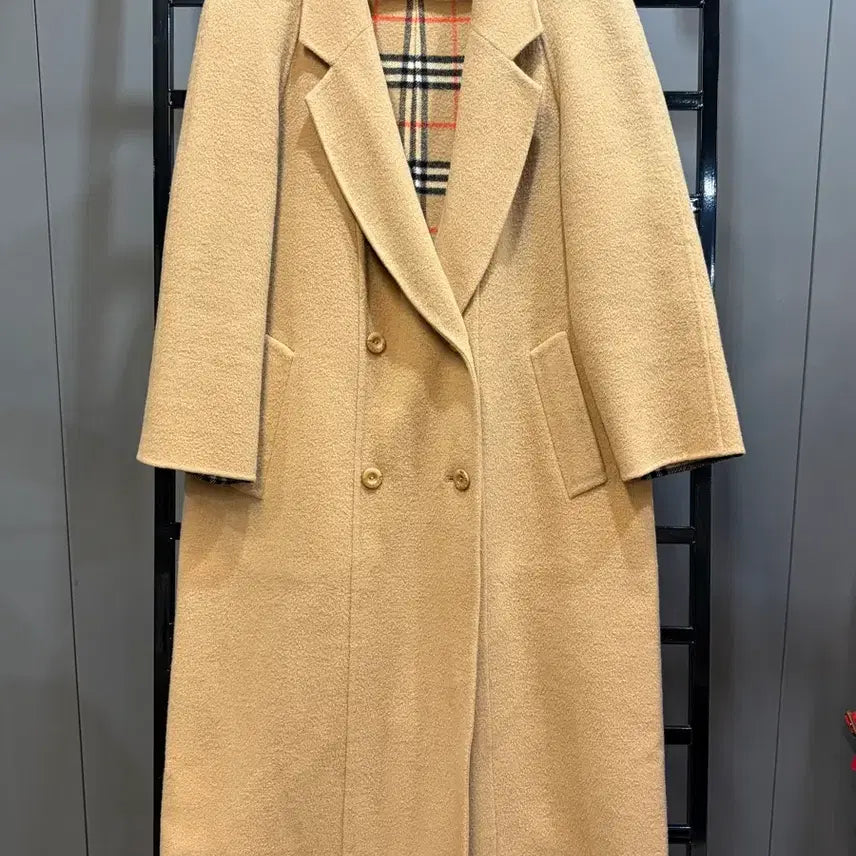 [BUNJANG] Burberrys Nova Check Double Wool Long Coat Camel / [L/100] 빈티지 버버리 노바체크 더블 울 롱 코트 카멜 24,9