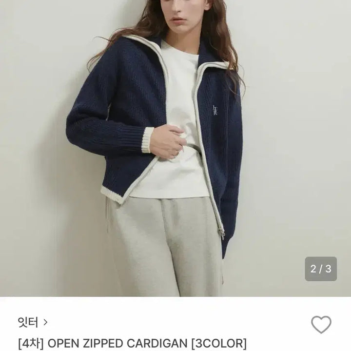 [BUNJANG] Itter Navy Zipper Cardigan / 잇터 지퍼 가디건 (네이비)