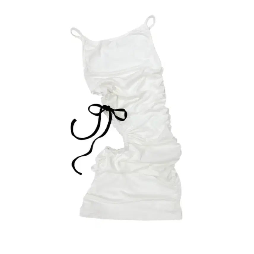 [SOLD OUT] loseseleepover 루즈슬립오버 리본 셔링 미니 드레스