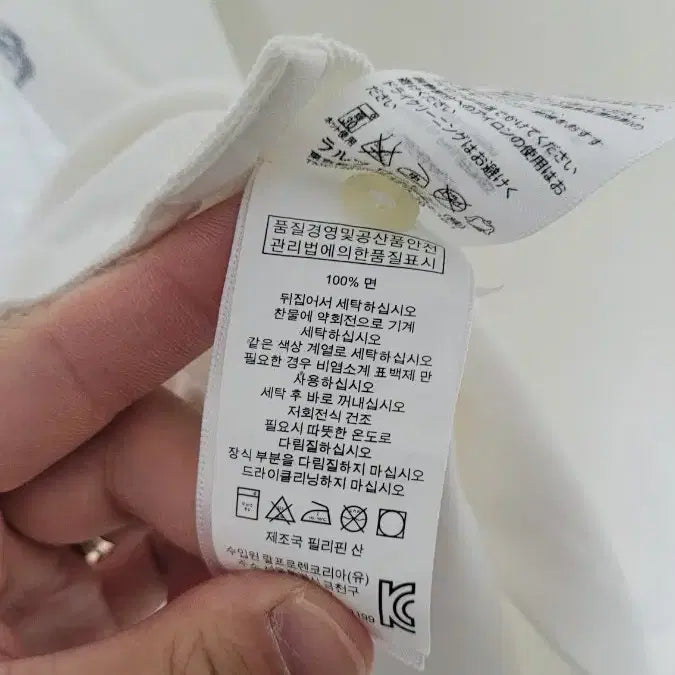 [BUNJANG] Polo Ralph Lauren Point Print Pique Shirt / [실측M]폴로랄프로렌 화이트 포인트프린팅 피케셔츠 카라반팔티셔츠 실측M