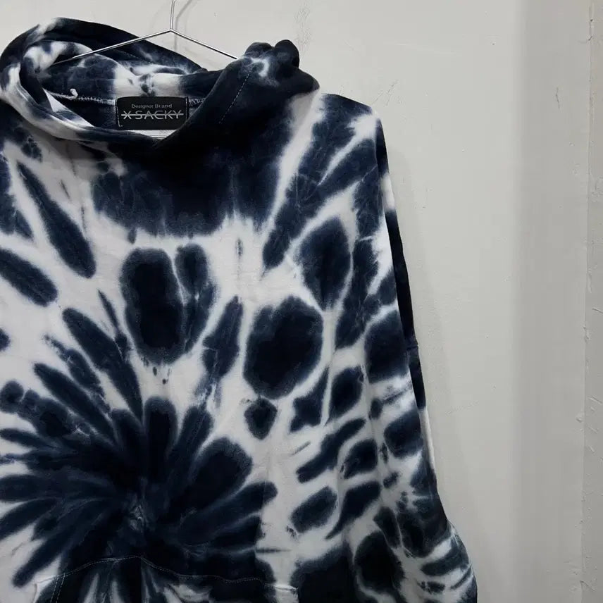 [BUNJANG] X-Saki Tie-Dye Oversized Hoodie / 엑스사키 타이다이 물나염 오버핏 후드티