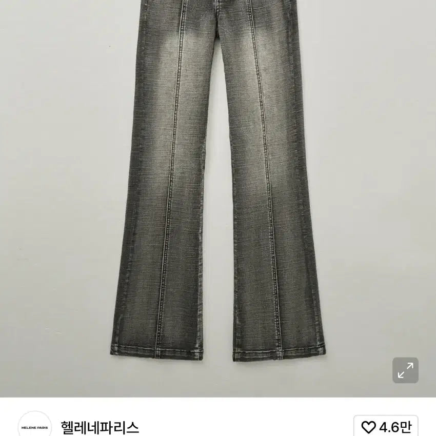 [BUNJANG] Helene Paris Faded Washed Bootcut Denim Pants [Faded Gray] / 헬레네파리스 페이디드 워싱 부츠컷 데님 팬츠 [페이디드 그레이]
