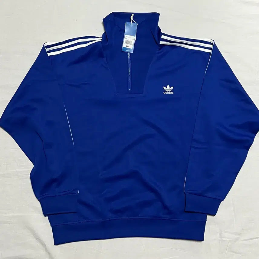 [BUNJANG] Adidas Funnel Neck Track Top (Blue) - 2XL / [새상품] 2XL) 아디다스 퍼널넥 트랙탑 블루