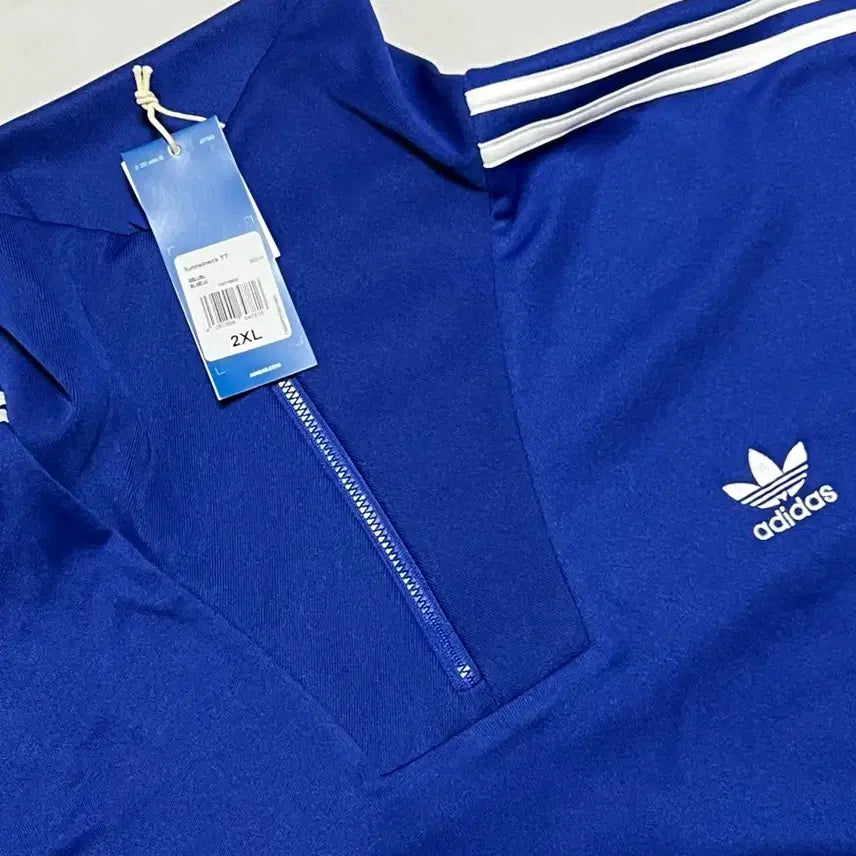 [BUNJANG] Adidas Funnel Neck Track Top (Blue) - 2XL / [새상품] 2XL) 아디다스 퍼널넥 트랙탑 블루