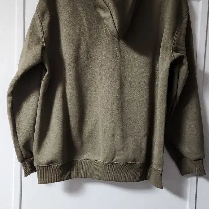 [BUNJANG] Unisex Khaki Two-Way Hooded Zip-Up Jacket / 남녀공용 카키색 투웨이 후드 집업 새상품