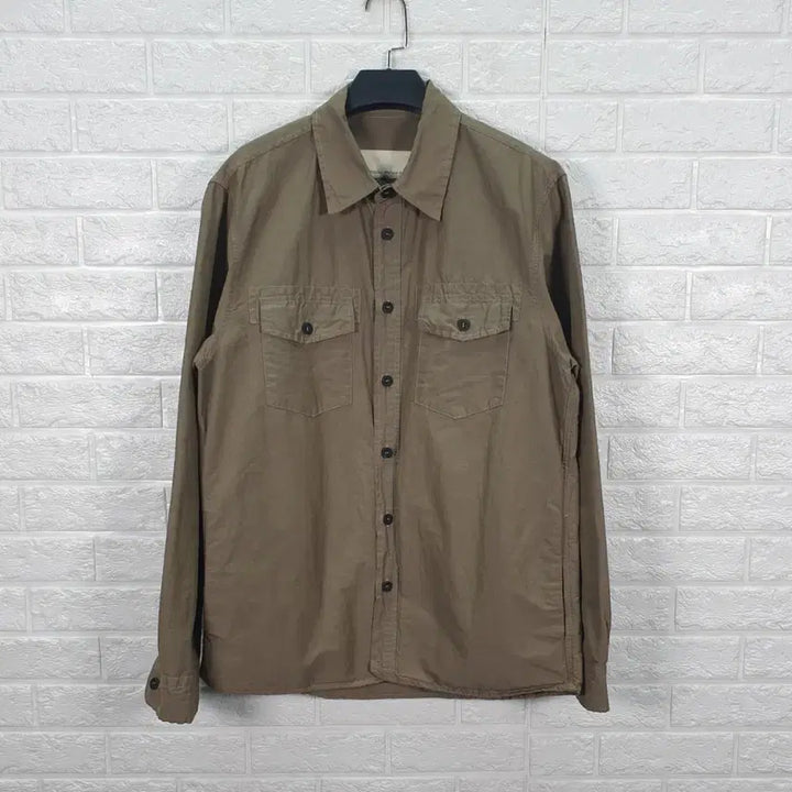 [BUNJANG] Vintage Style Linen Blend Work Shirt / [100]시리즈 빈티지스타일 린넨 혼방 워크 셔츠