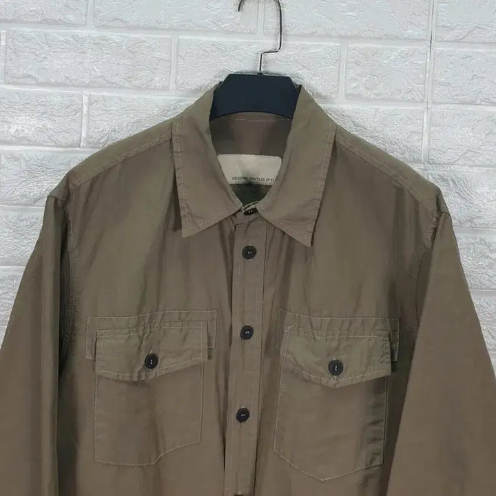 [BUNJANG] Vintage Style Linen Blend Work Shirt / [100]시리즈 빈티지스타일 린넨 혼방 워크 셔츠