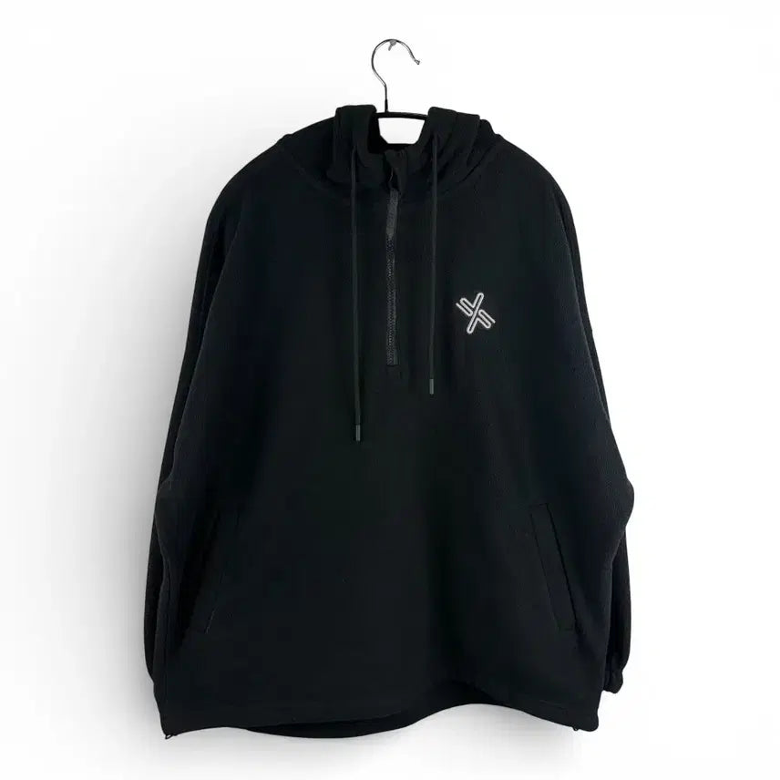 [BUNJANG] Xexymix Soft Fleece Anorak Hoodie Black / F) 젝시믹스 소프트 플리스 아노락 후디 블랙