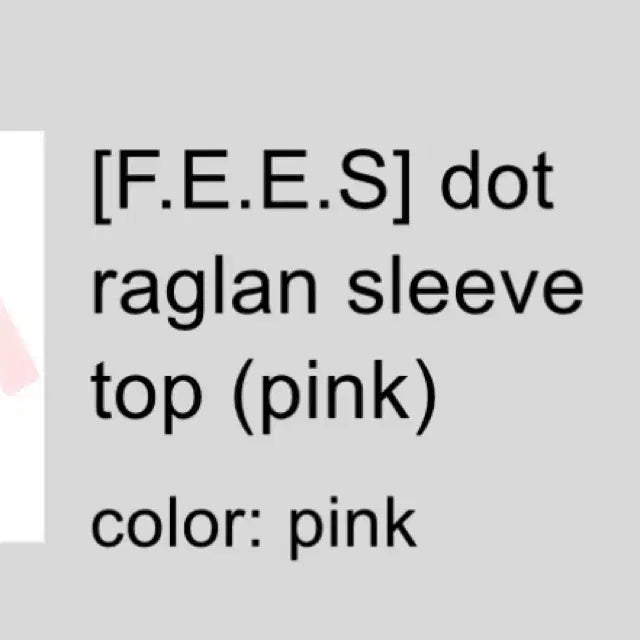 [BUNJANG] Shop Fairy Dot Raglan Sleeve Pink Top / (판매완료)샵페어리 도트 레글런 슬리브 핑크
